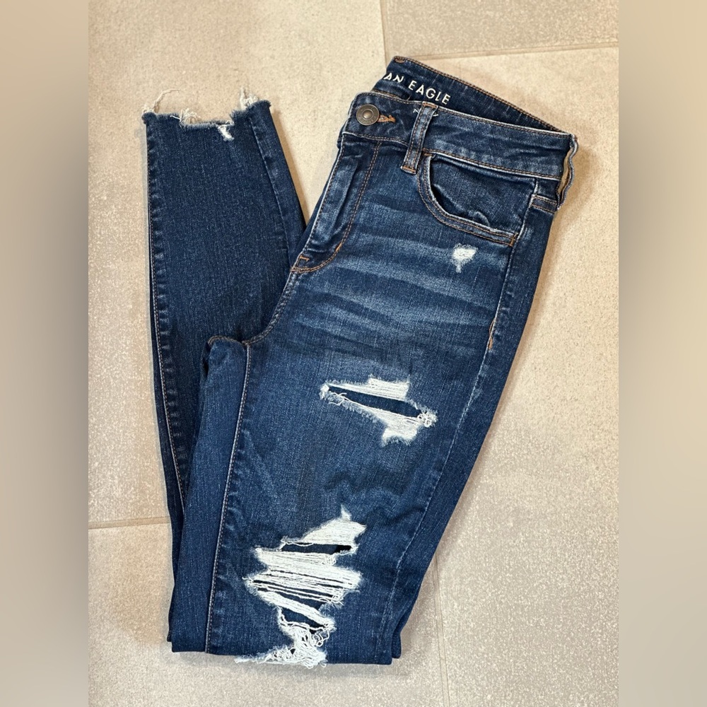 American Eagle distressed Next Level Stretch Skinny Jeans
